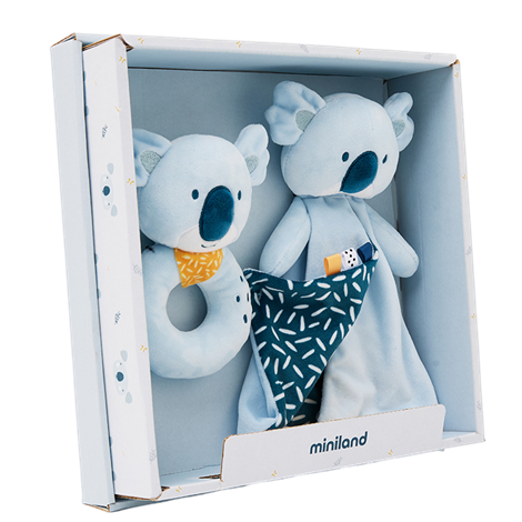 Set cadou bebe - zornaitoare si paturica moale de atasament Koala, de la 0 luni - imagine 9